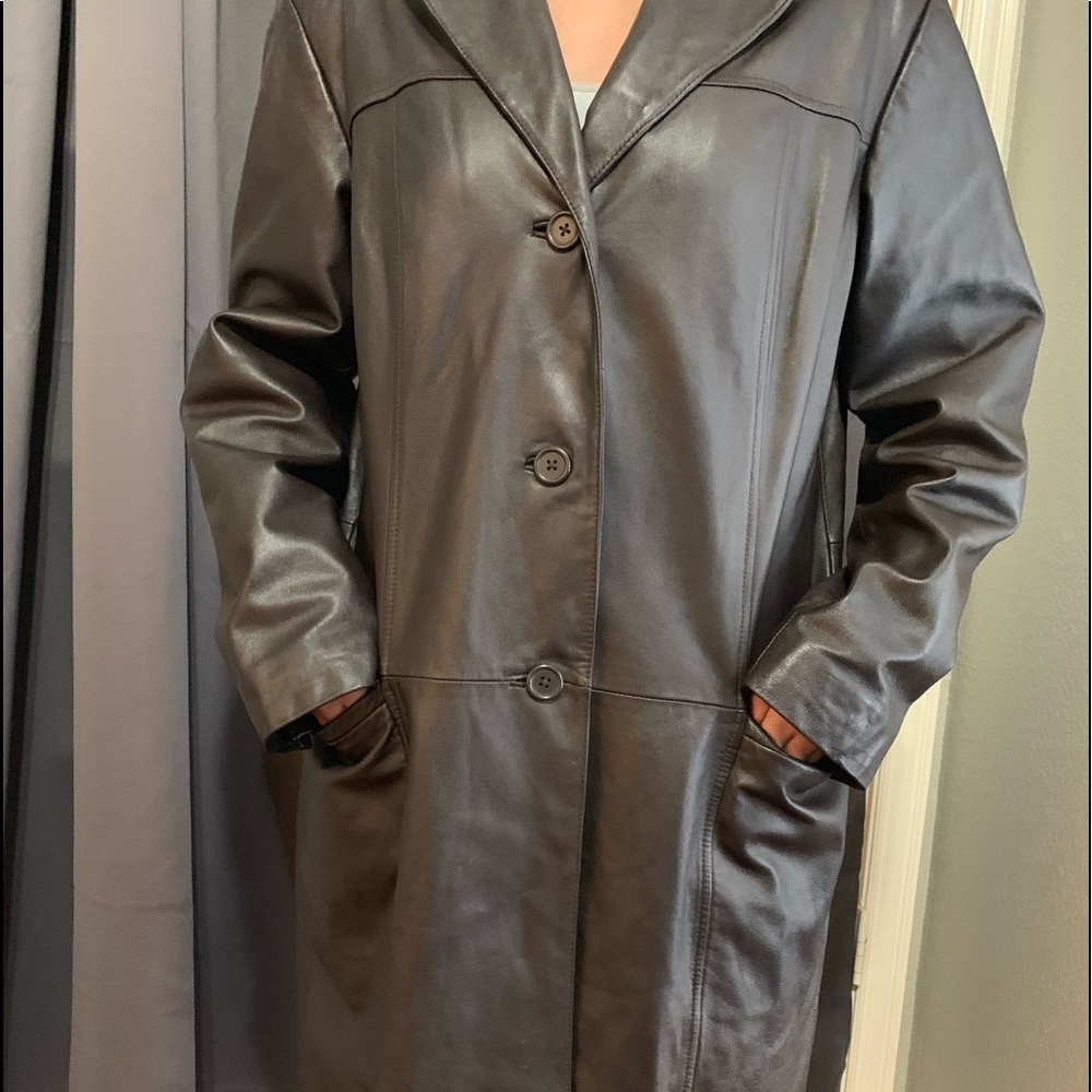 Preston & York lambskin trench coat